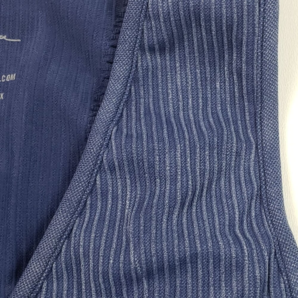 Spiritual Gangster Seamless Ribbed V-Neck Crop Bralette Womens M/L Deep Sea Blue - Picture 14 of 16